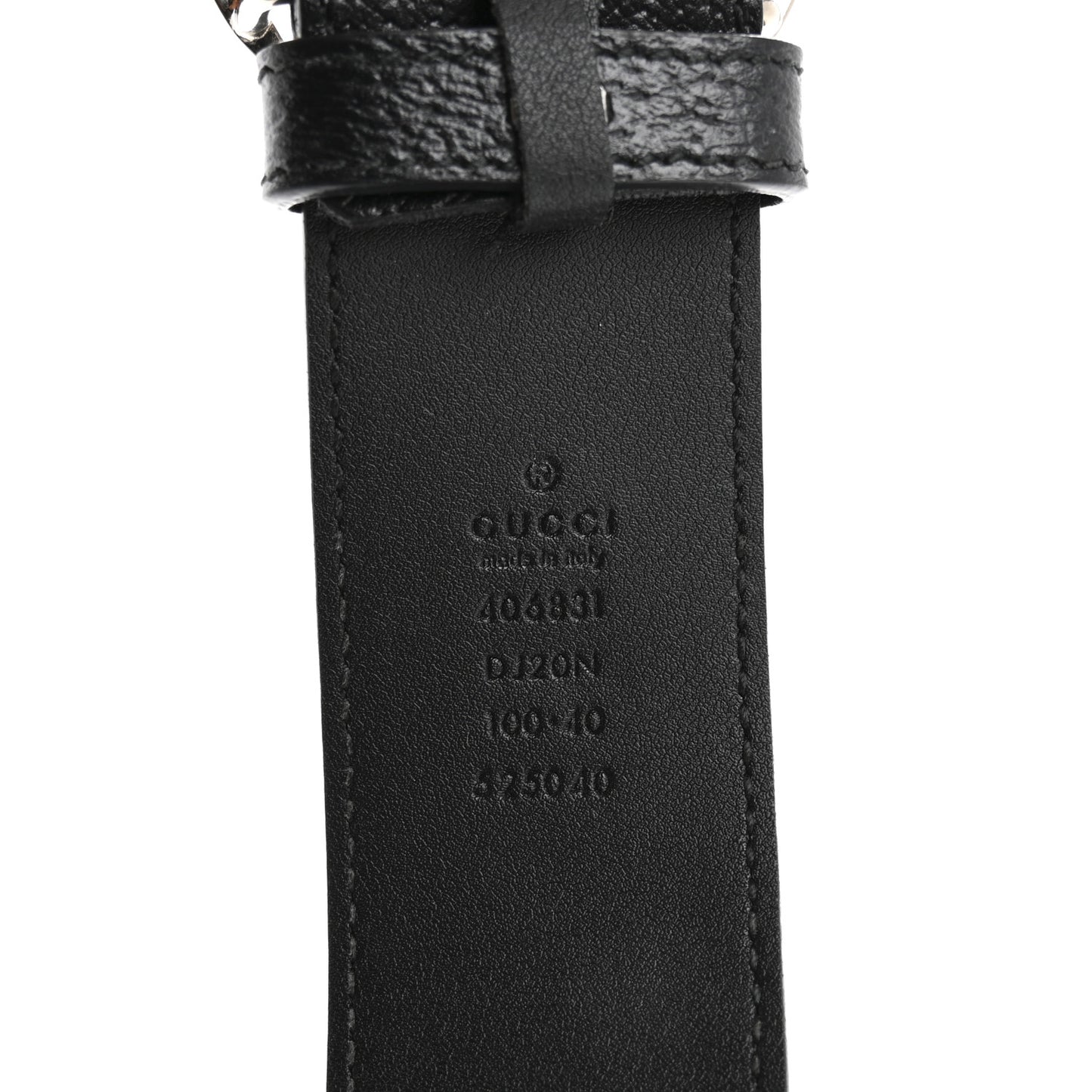 Calfskin Double G Belt 100 40 Black