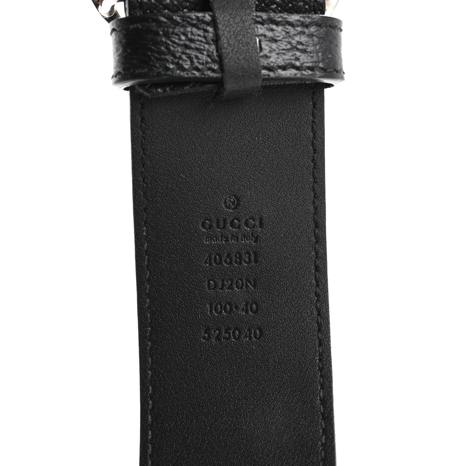 Gucci Calfskin Double G Belt 100 40 Black 5 of 8