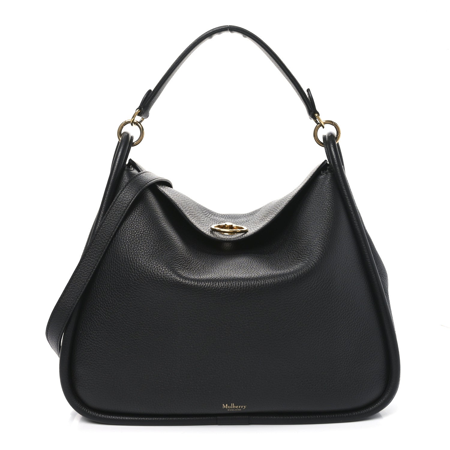 Mulberry Small Classic Grain Calfskin Leighton Black 1 of 10