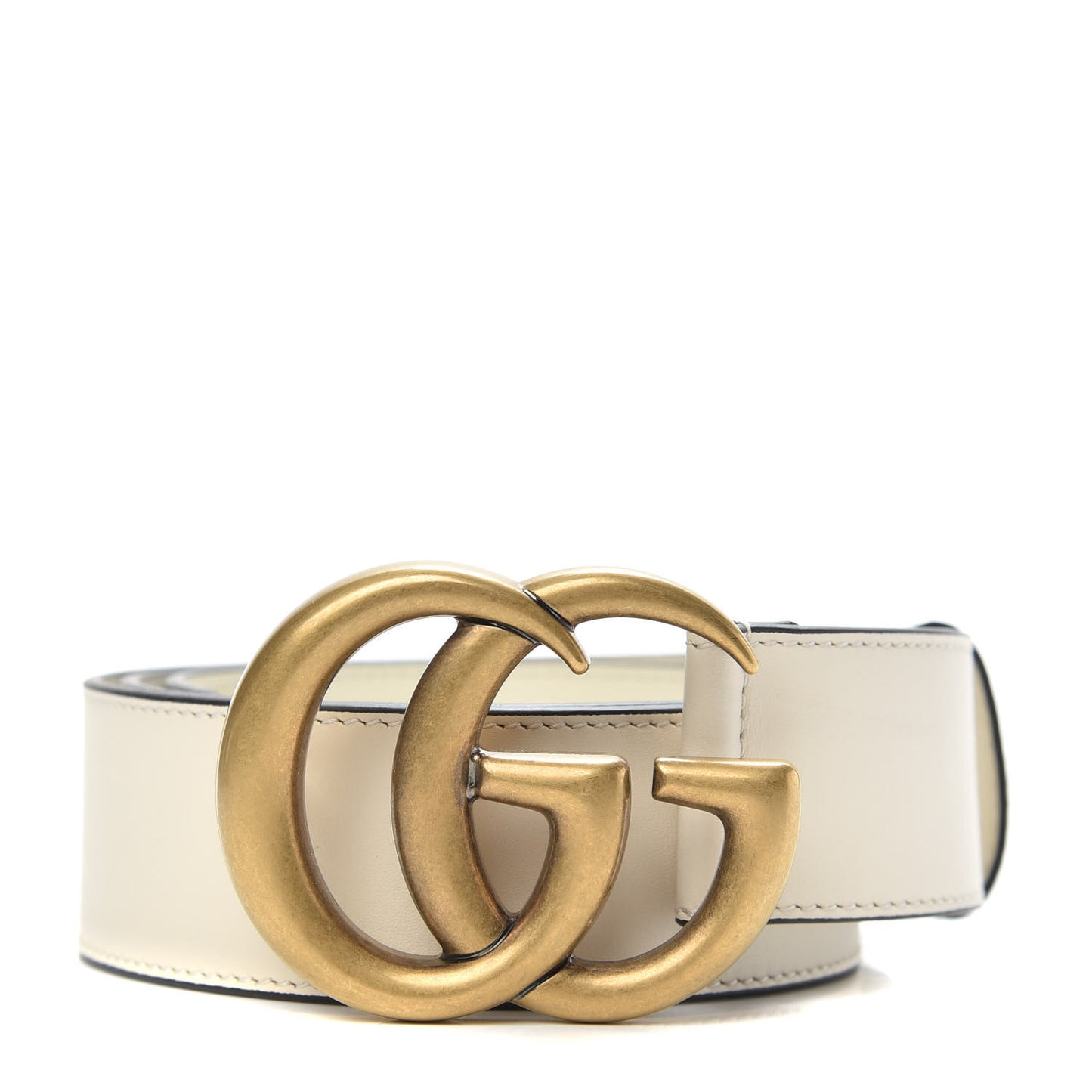 Calfskin Double G 40mm Belt 85 34 Mystic White