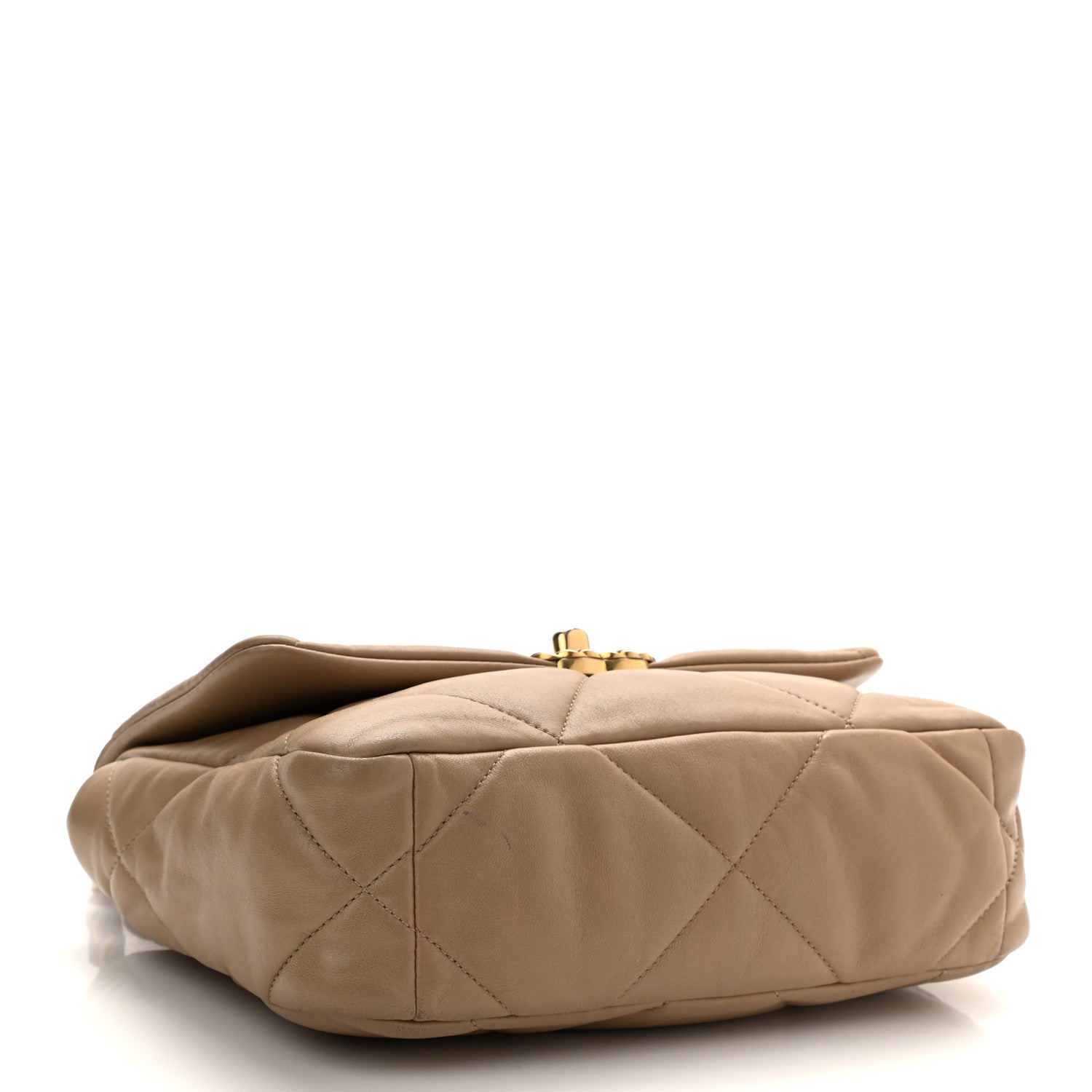 Chanel Lambskin Quilted Medium Chanel 19 Flap Dark Beige 4 of 14