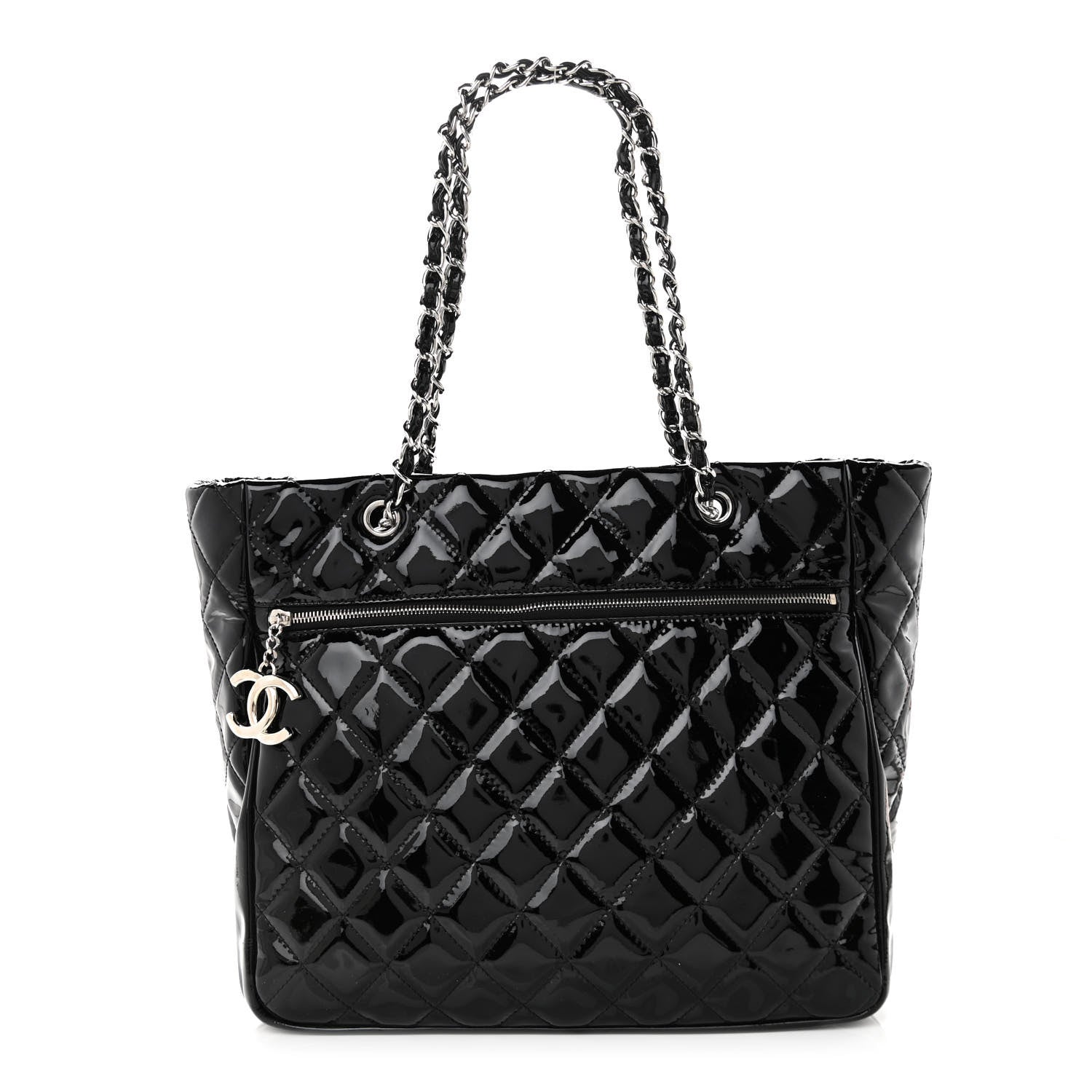 Chanel Patent Quilted Large Chic and Glitter Tote Black 1 of 10