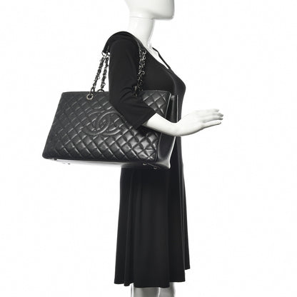 Chanel Caviar Quilted XL Grand Shopping Tote GST Black 2 of 11