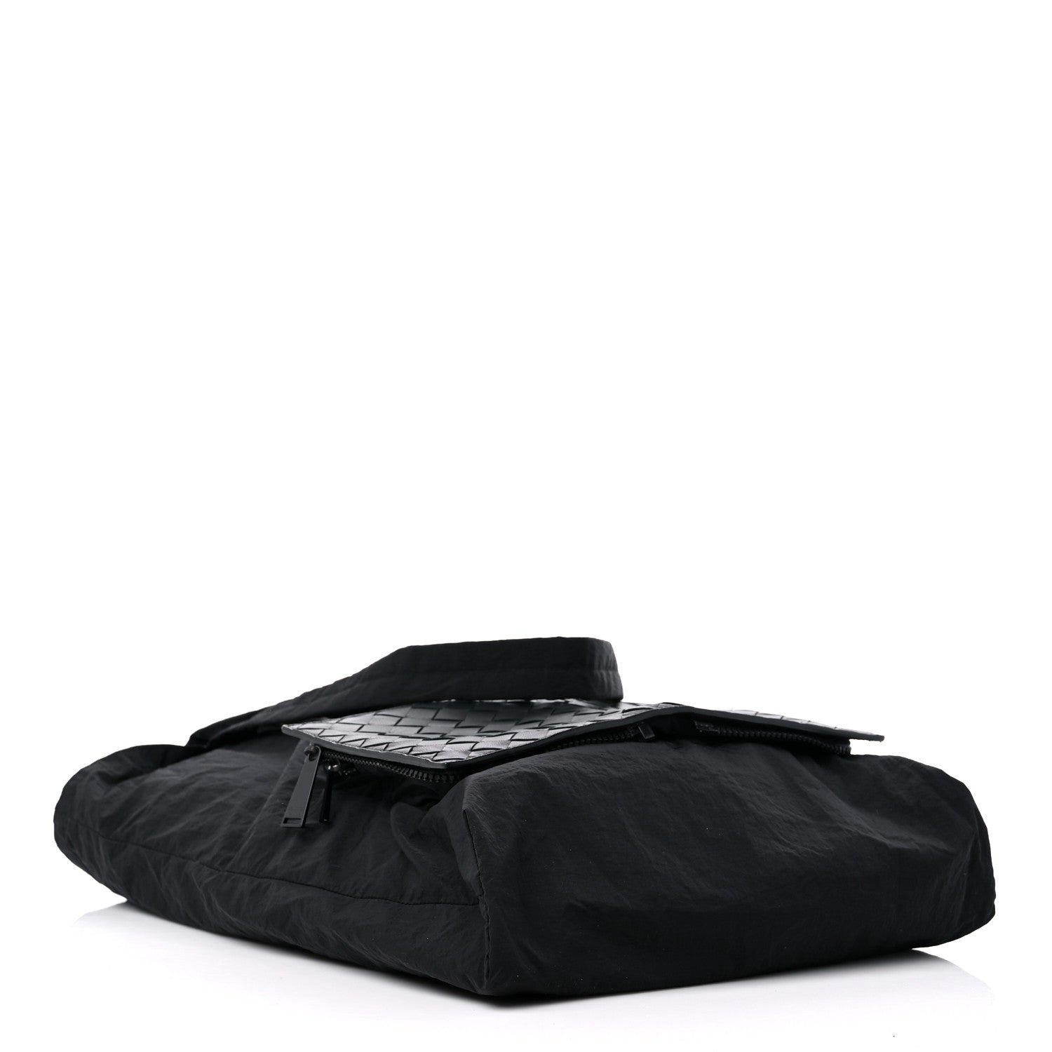 Bottega Veneta Nylon Nappa Intrecciato Convertible Tote Black 4 of 13