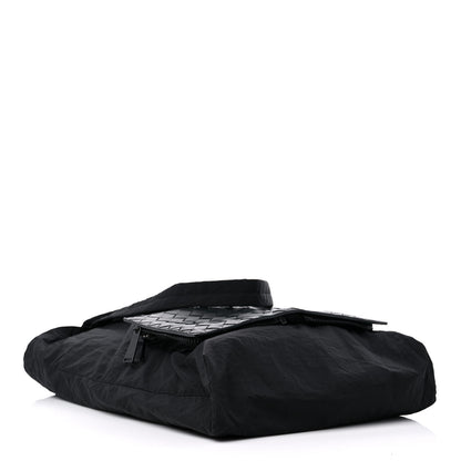 Bottega Veneta Nylon Nappa Intrecciato Convertible Tote Black 4 of 13