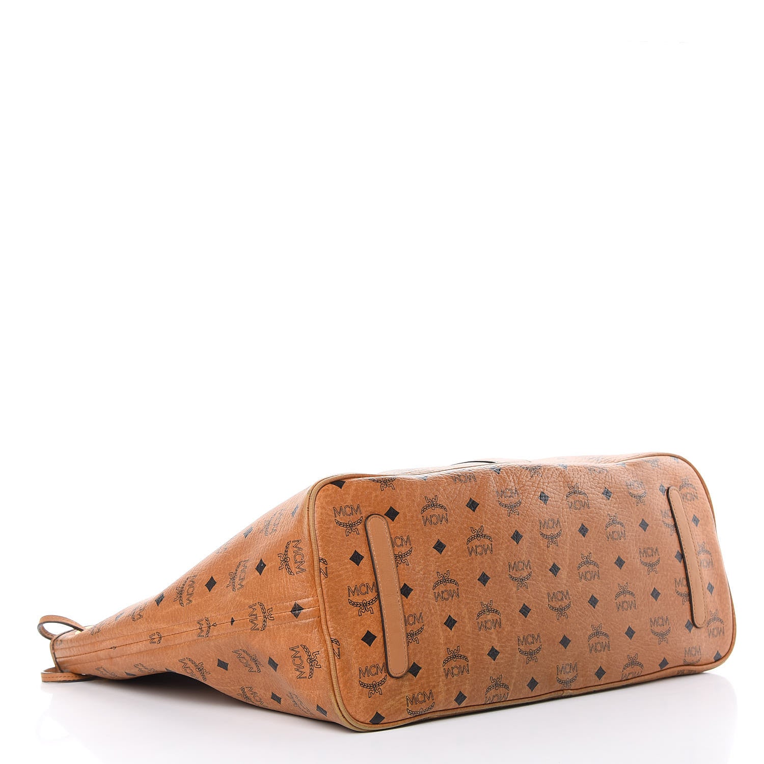 MCM Visetos Large Liz Reversible Shopper Tote Cognac 4 of 23
