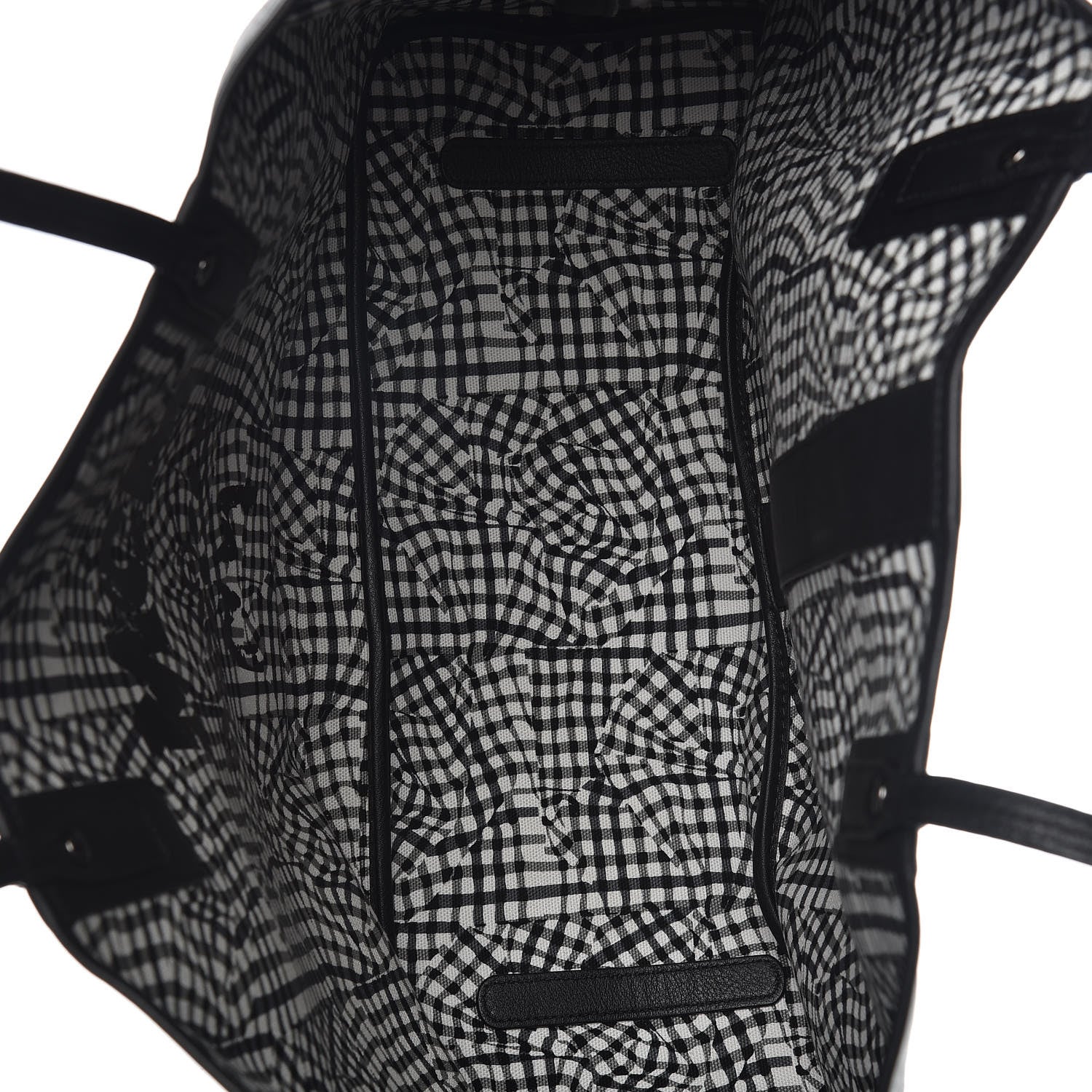 MCM Visetos Large Liz Reversible Shopper Tote Black 9 of 15