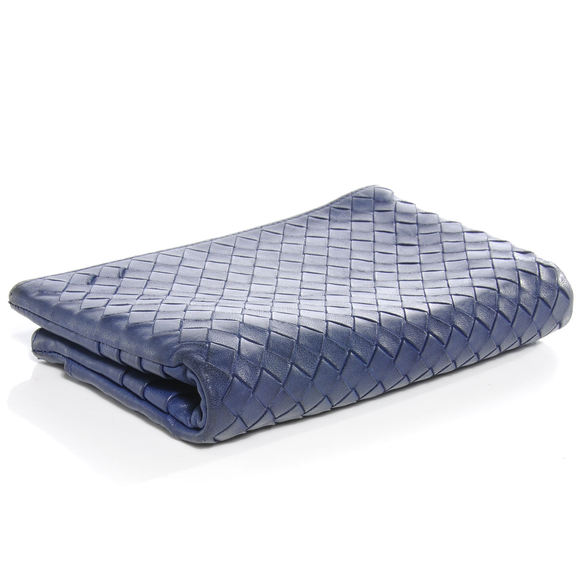Bottega Veneta Nappa Intrecciato Double Zip Wallet Navy 4 of 8