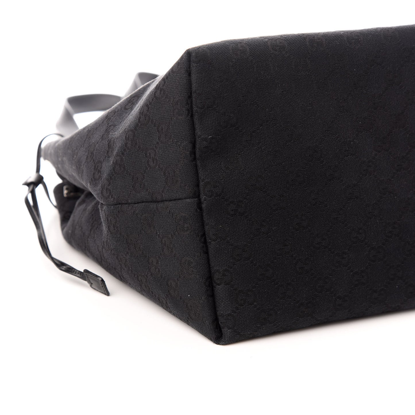 Monogram Drawstring Tote Black
