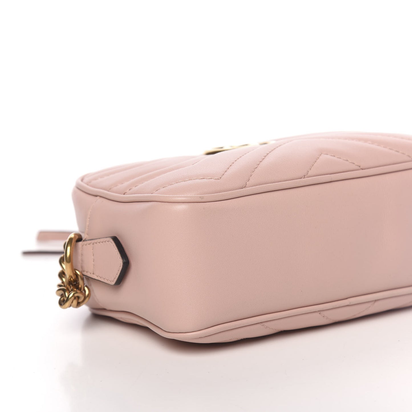 Calfskin Matelasse Mini GG Marmont Chain Shoulder Bag Perfect Pink