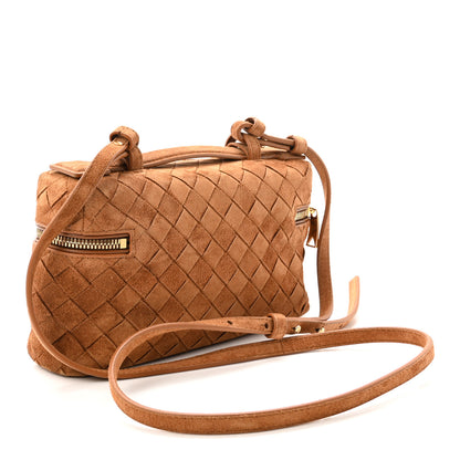 Bottega Veneta Suede Intrecciato Bang Bang Vanity Case Amber 3 of 9