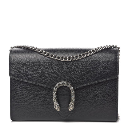 Gucci Calfskin Mini Dionysus Chain Wallet Black 1 of 15