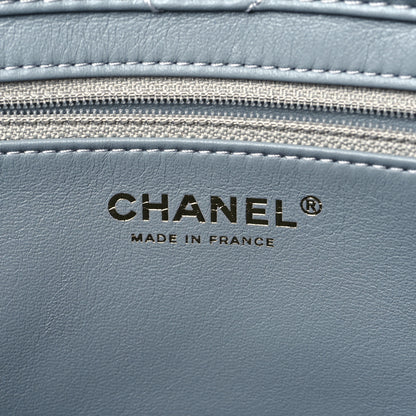 Chanel Shearling Sheepskin Single Flap Gray Pink Beige 6 of 10