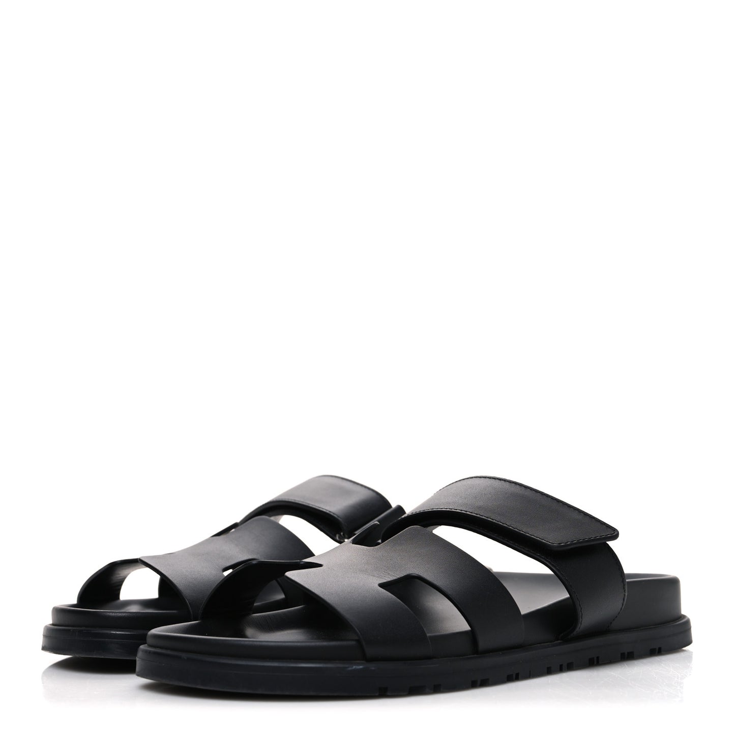 Calfskin Womens Chypre Sandals 37.5 Black