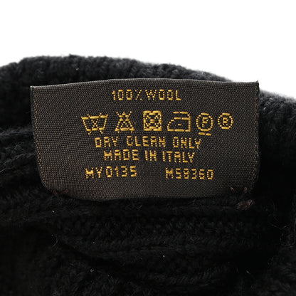 Louis Vuitton Wool Logo Gloves Black 4 of 4