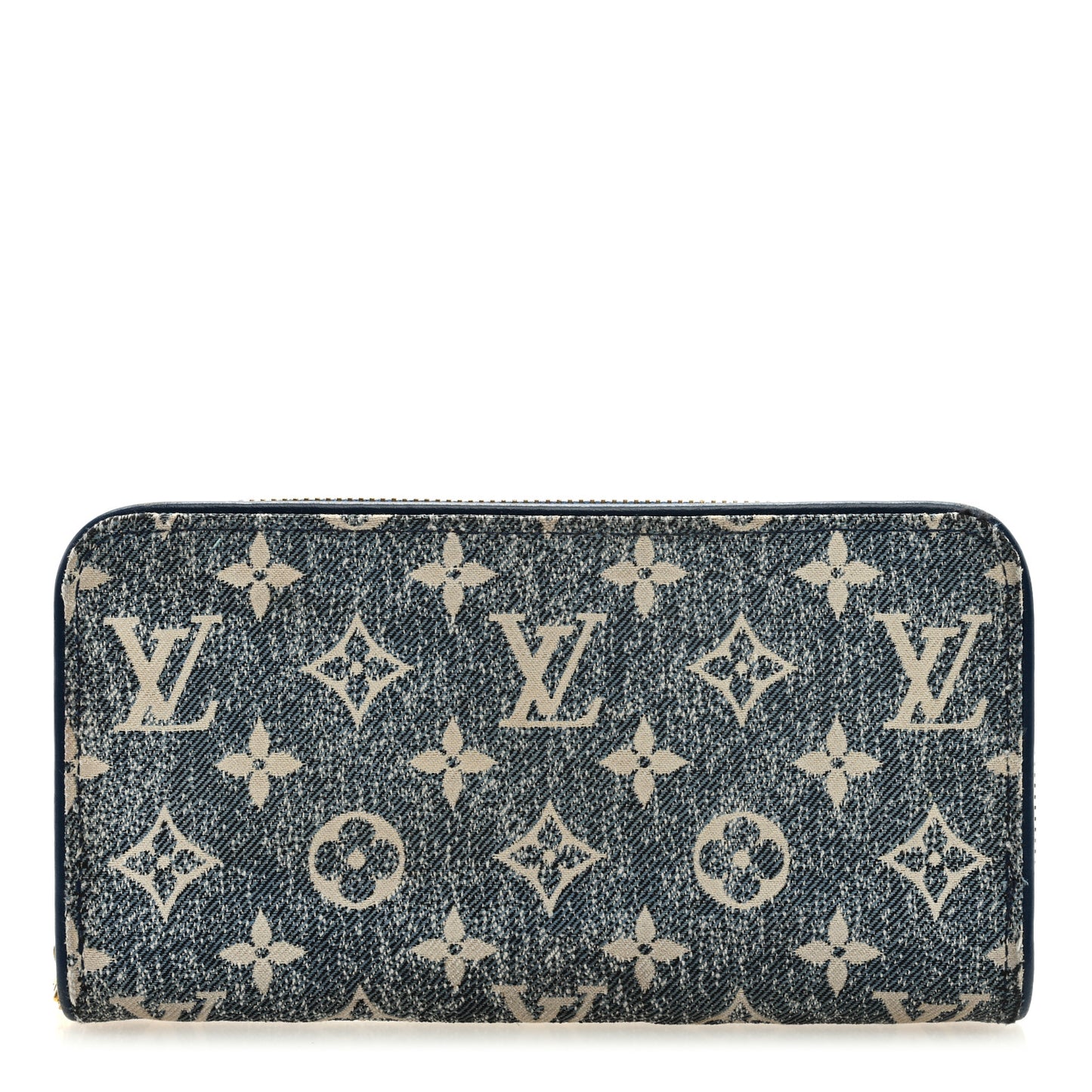 Monogram Denim Zippy Wallet NM Blue