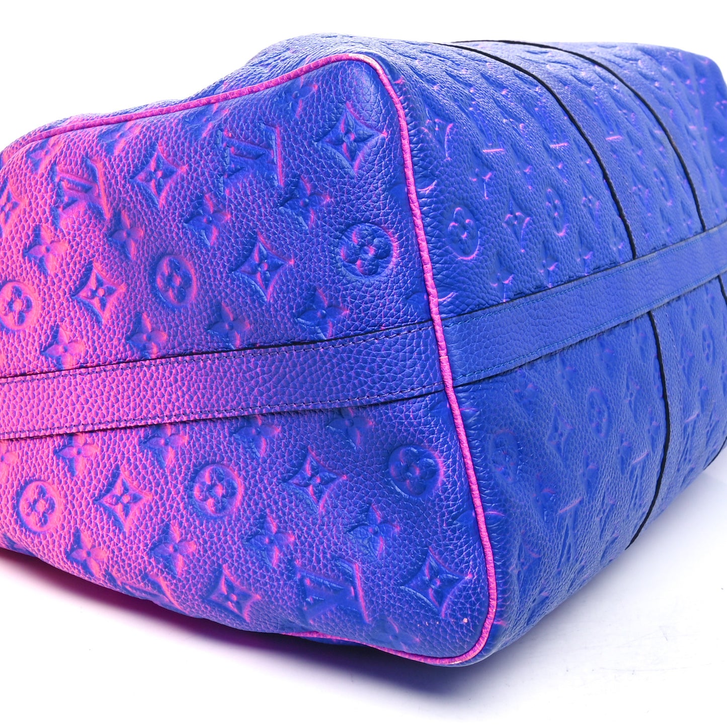 Taurillon Illusion Keepall Bandouliere 50 Bleu Rose