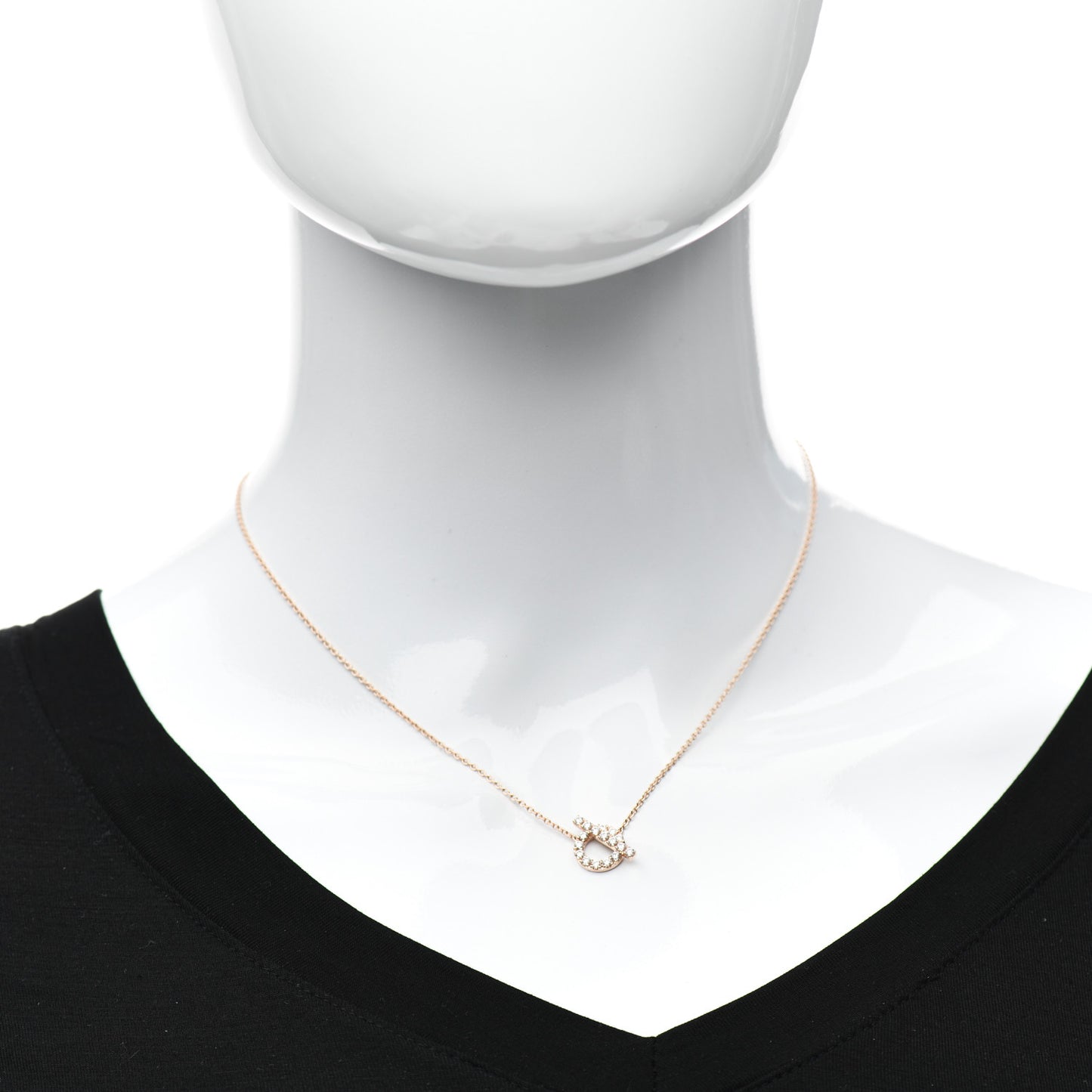 18K Rose Gold Diamond Finesse Pendant Necklace