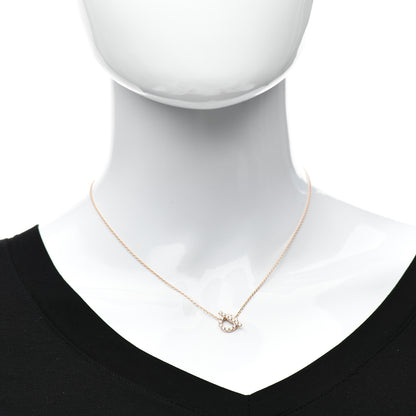 Hermes 18K Rose Gold Diamond Finesse Pendant Necklace 2 of 4