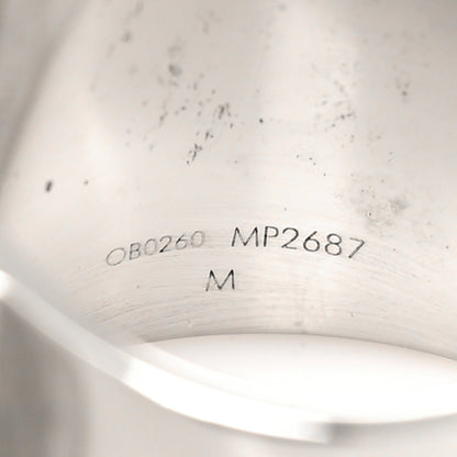 Louis Vuitton X NIGO Stainless Steel Strass Squared Double Ring M Silver 5 of 5