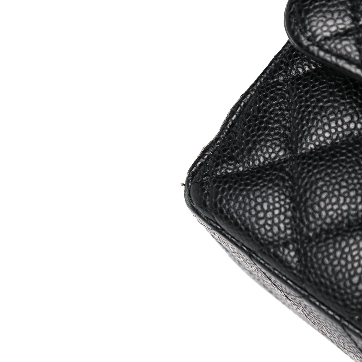 Caviar Quilted Small Double Flap Black