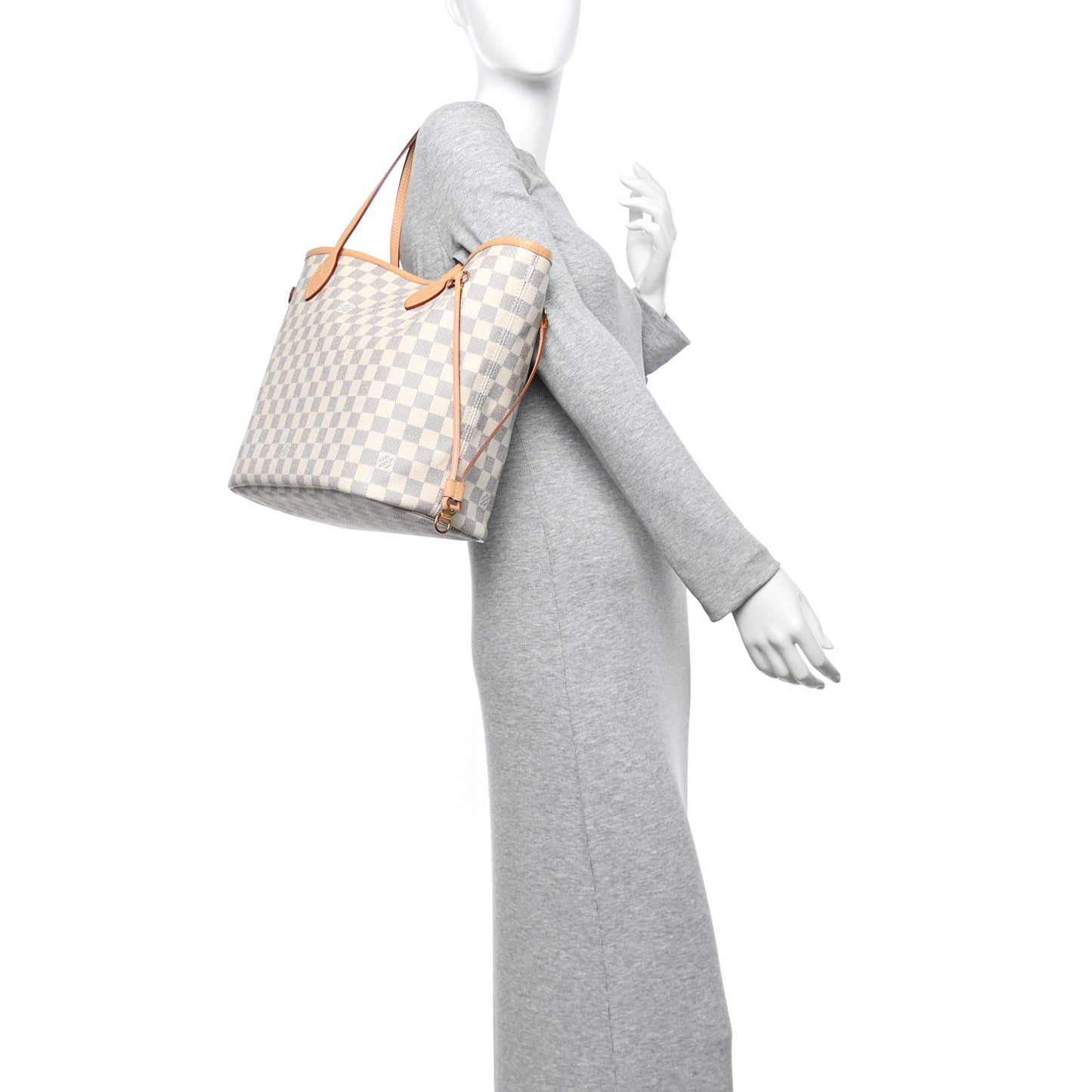 Damier Azur Neo Neverfull MM Rose Ballerine