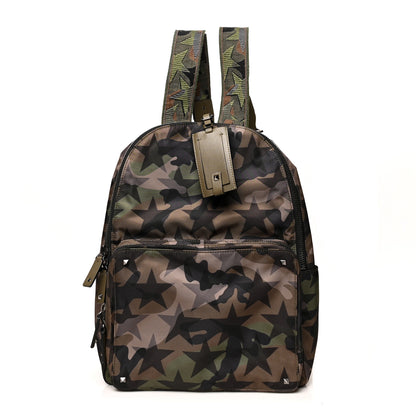 Valentino Garavani Nappa Canvas Camustars Backpack Army Green 1 of 10