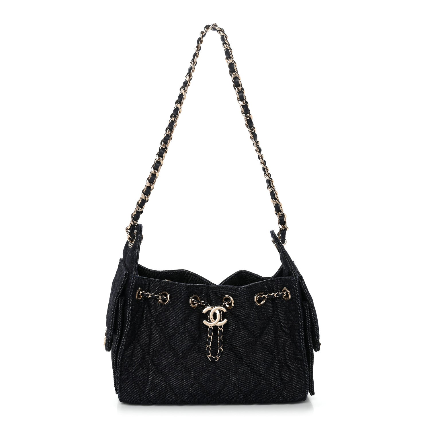 Chanel Denim Quilted Mini Chanel 25 Handbag Dark Blue 1 of 11