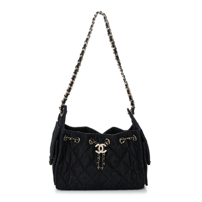 Chanel Denim Quilted Mini Chanel 25 Handbag Dark Blue 1 of 11