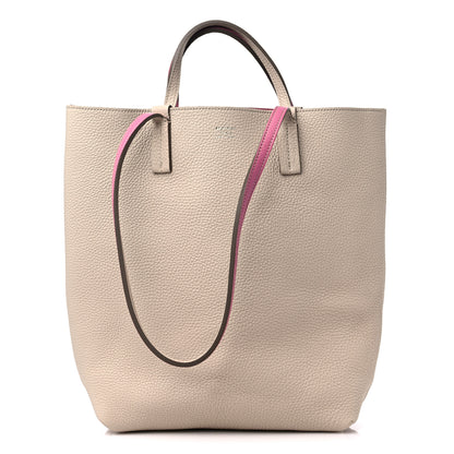 Moynat Taurillon Blush Calfskin Quattro Reversible Tote TPM Tourterelle Hot Pink 1 of 15