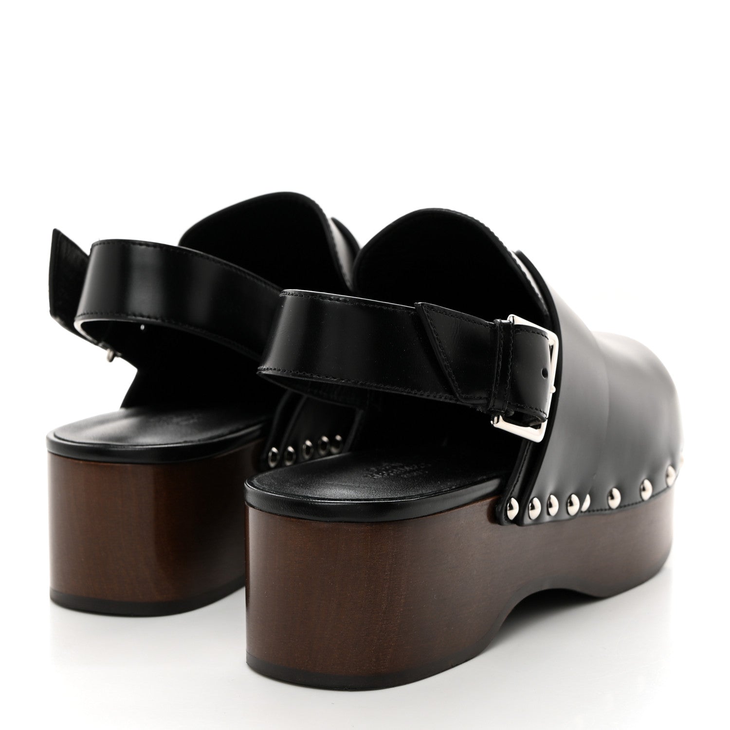 Hermes Toscan Calfskin Hermione Mules 37 Black 4 of 8