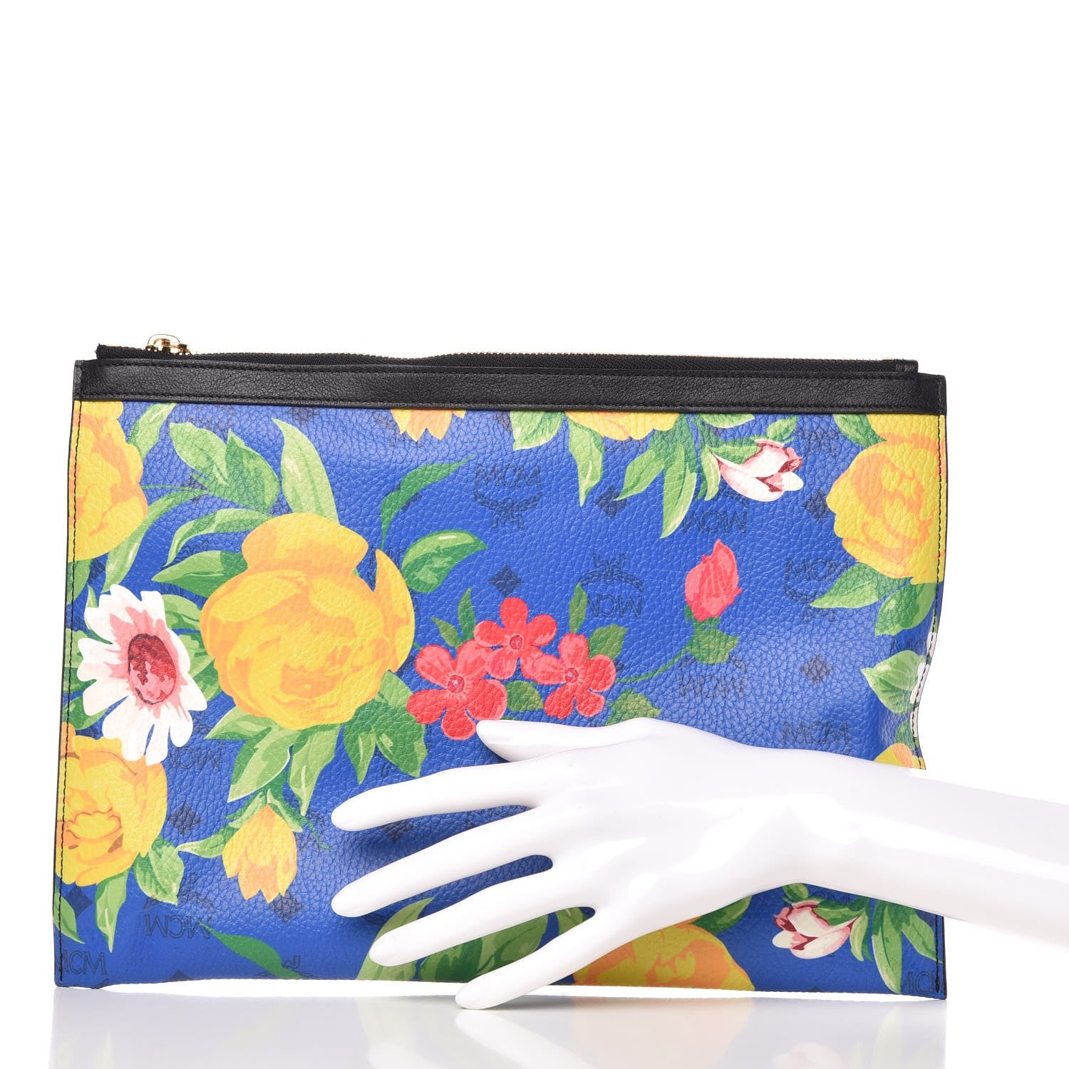 MCM Visetos Flower Print Pouch Multicolor 10 of 16