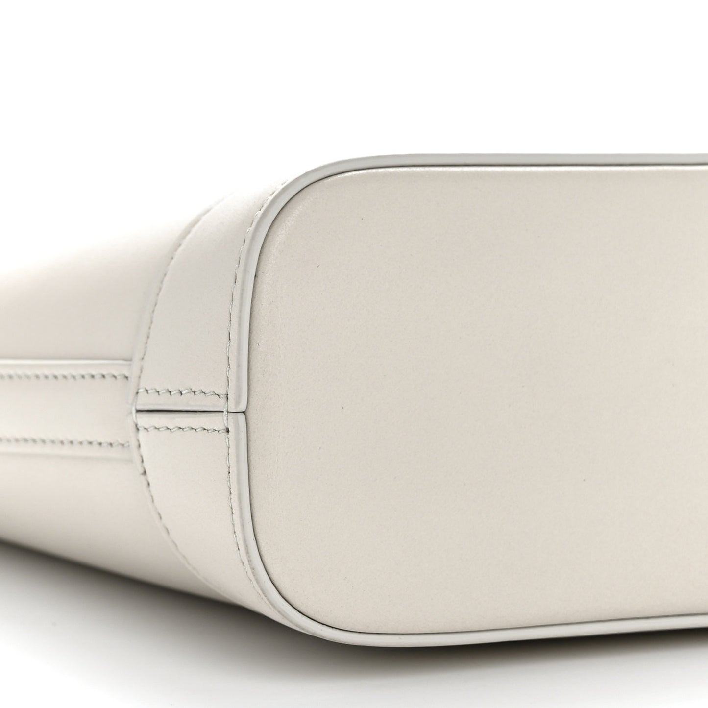 Smooth Calfskin Mini Cuir Triomphe Bucket Bag White