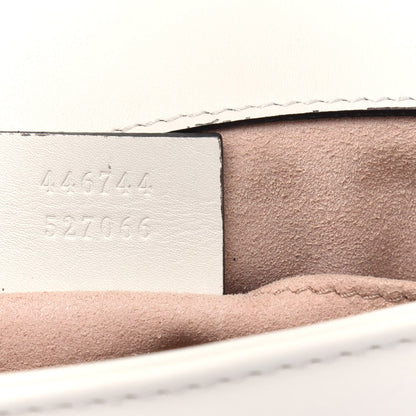 Gucci Calfskin Matelasse Mini GG Marmont Shoulder Bag White 7 of 24
