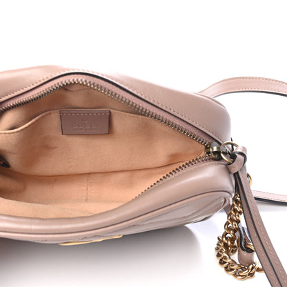 Gucci Calfskin Matelasse Mini GG Marmont Chain Shoulder Bag Porcelain Rose 4 of 6