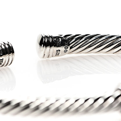 David Yurman Sterling Silver Diamond 5mm Cable Classics Single Station Bracelet 4 of 4