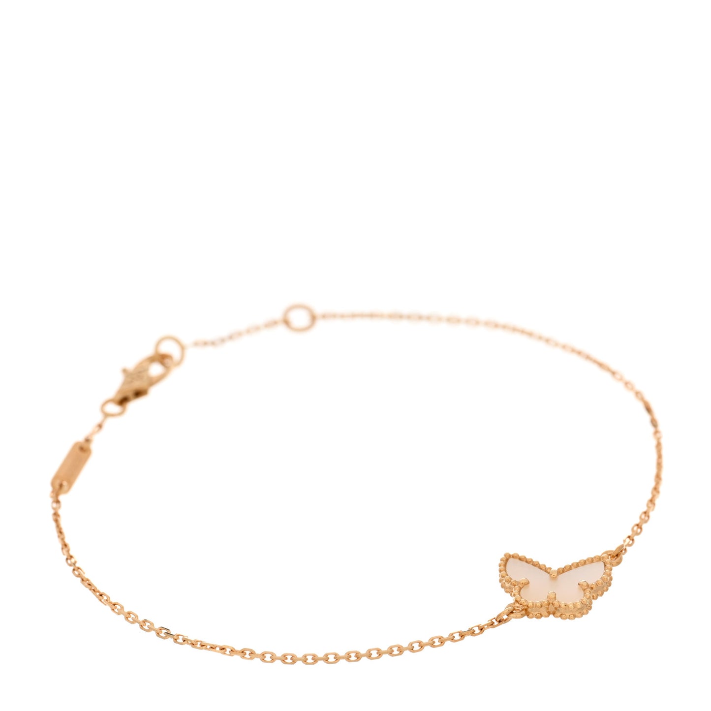18K Yellow Gold Mother of Pearl Sweet Alhambra Butterfly Bracelet