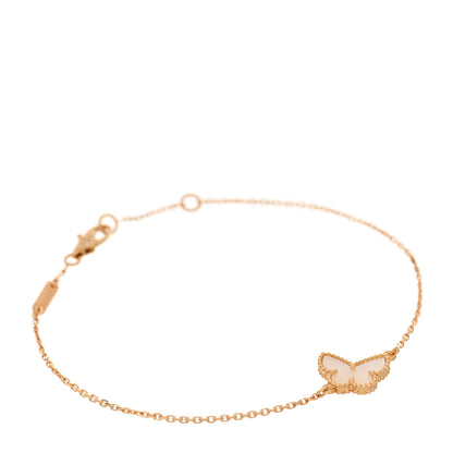 Van Cleef & Arpels 18K Yellow Gold Mother of Pearl Sweet Alhambra Butterfly Bracelet 1 of 4