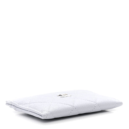 Chanel Caviar Quilted Card Holder Light Grey 4 of 8