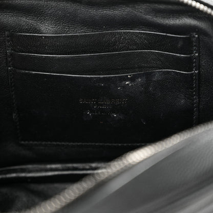 Saint Laurent Grain De Poudre Matelasse Monochrome Monogram Mini Lou Camera Bag Black 6 of 11