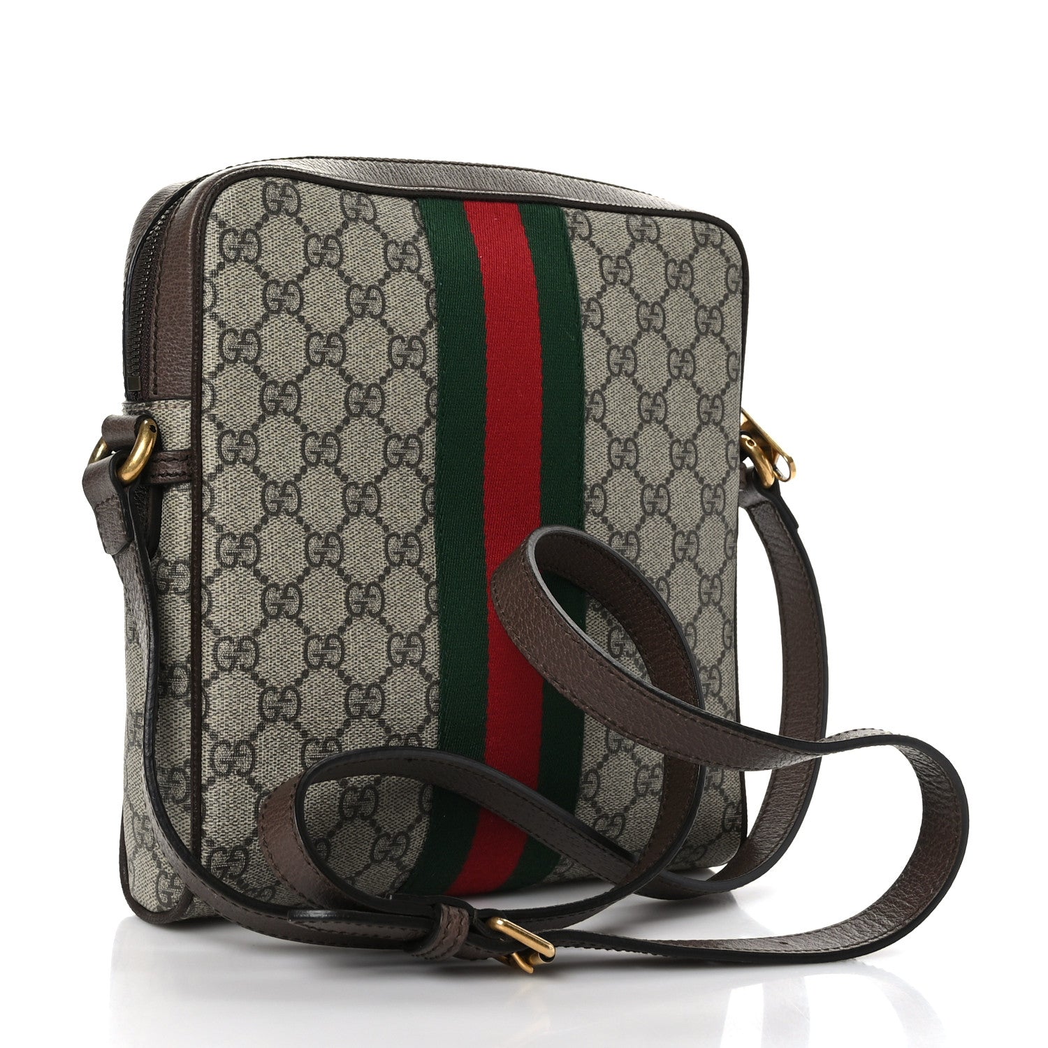 Gucci GG Supreme Monogram Web Small Ophidia Messenger Bag Brown 3 of 9