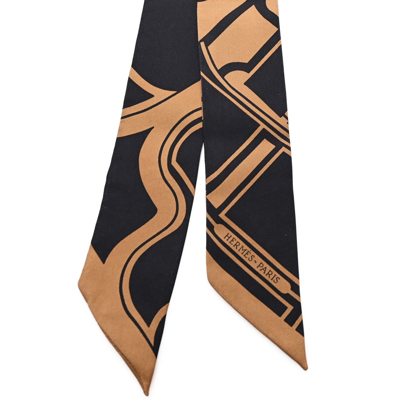Silk Les Coupes Tattoo Twilly Black Camel