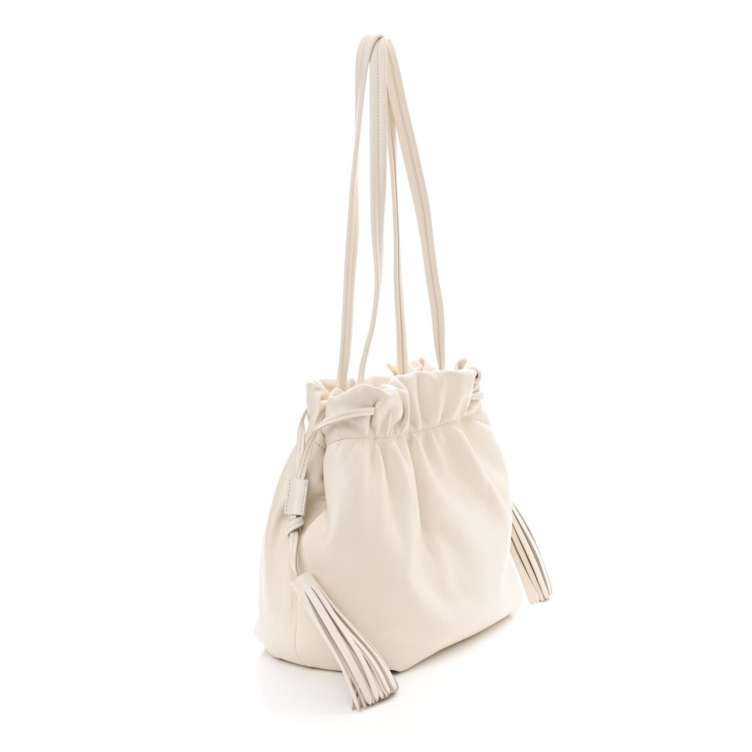 Prada Nappa Drawstring Tote White 3 of 10