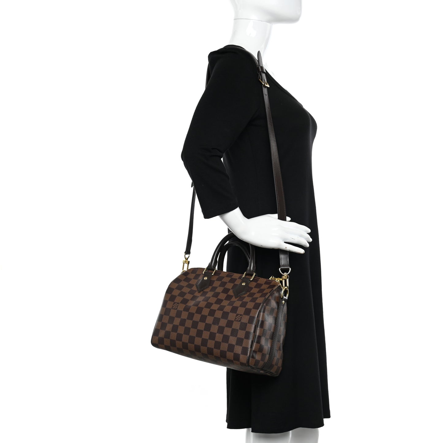 Damier Ebene Speedy Bandouliere 25