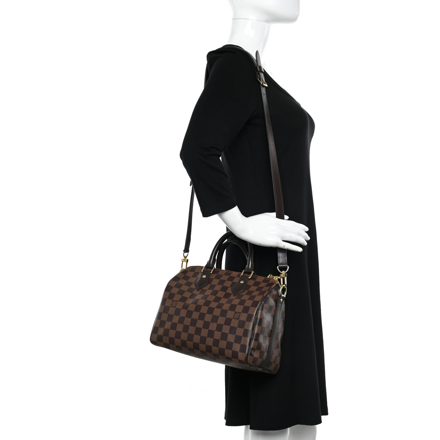 Louis Vuitton Damier Ebene Speedy Bandouliere 25 2 of 10
