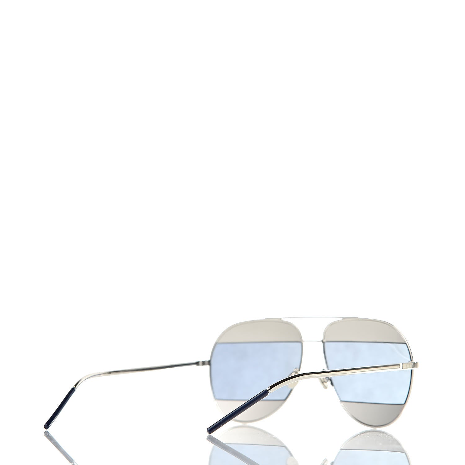 Christian Dior Split 1 Aviator Sunglasses Silver Blue 4 of 7