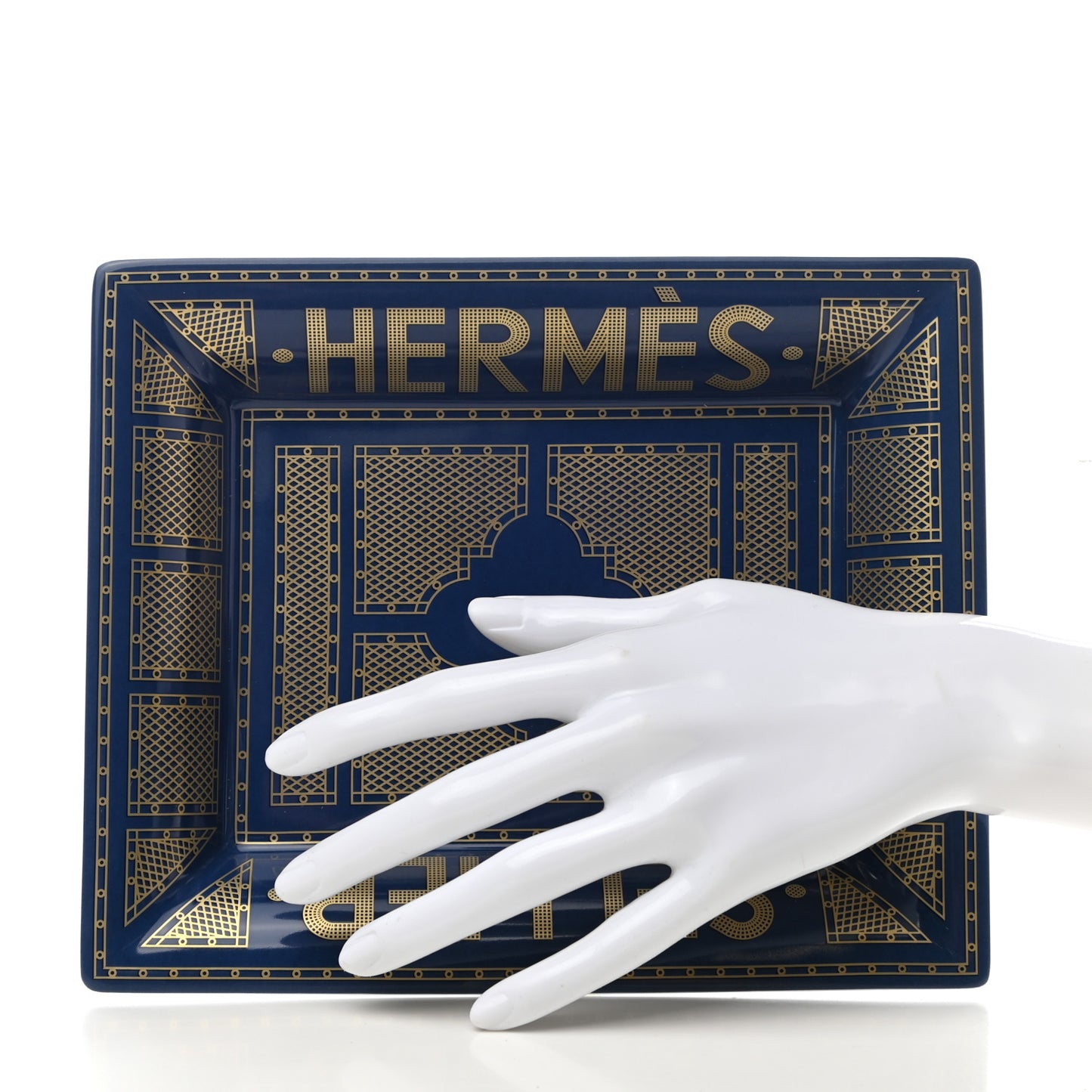 Porcelain Sellier Change Tray Bleu Roi
