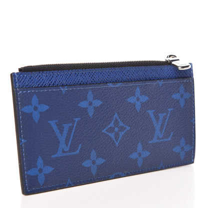 Louis Vuitton Monogram Taiga Coin Card Holder Cobalt 3 of 7