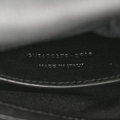 Saint Laurent Sheepskin Matelasse Chevron Monogram Medium College Bag Black 7 of 19
