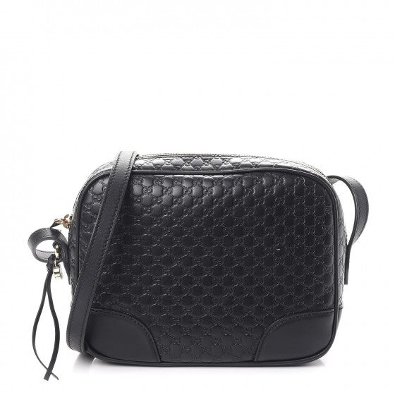 Microguccissima Mini Bree Messenger Bag Black